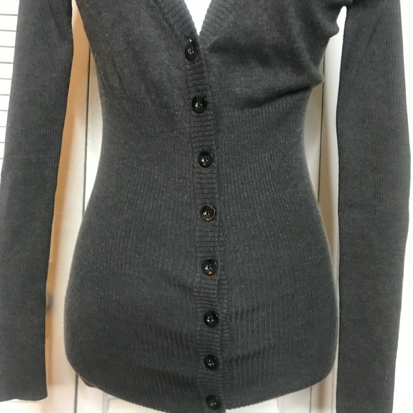 Heathered dark grey cardigan by Necessary Objects - Picture 2 of 3